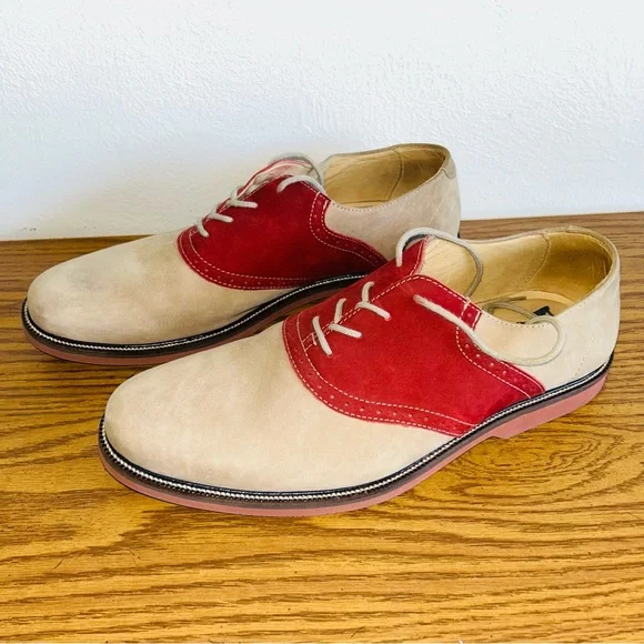 1901 Men’s Red leather Saddle Up classic dress shoe - Picture 5 of 6